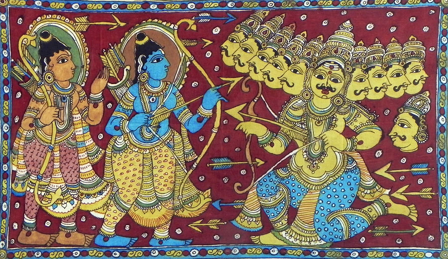 羅摩與羅凡納, 印度傳統繪畫, 圖片來源Dolls of India.jpg
